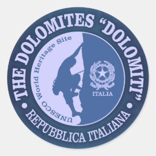 Sticker Rond Les Dolomites (Escalade)