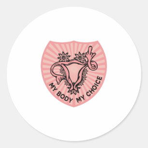 Sticker Rond les droits des femmes au moyen-doigt