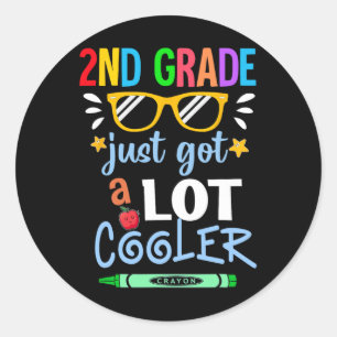 Sticker Rond Les Enfants De 2E Année N'Ont Que Beaucoup De Glac