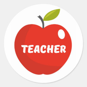 Sticker Rond Les enseignants Apple