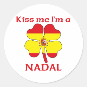 Sticker Rond Les Espagnols personnalisés m'embrassent que je