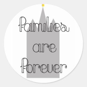 Sticker Rond les familles sont pour toujours mormon lds temple