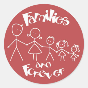 Sticker Rond Les familles sont rares