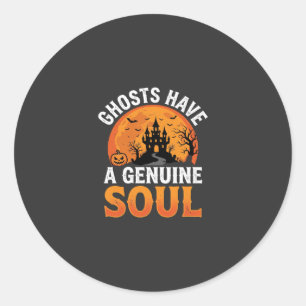 Sticker Rond Les fantômes d'Halloween ont un design d'âme authe