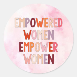 Sticker Rond Les femmes autonomes épanouissent les femmes