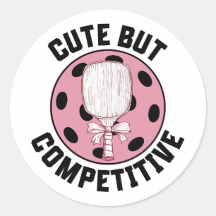 Sticker Rond Les Femmes De Pickleball Drôle Dire