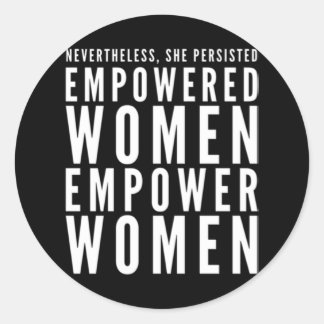 Sticker Rond Les Femmes Emportent Les Femmes Néanmoins Elle Par