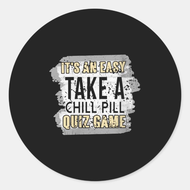 Sticker Rond Les Femmes Prennent L'Esprit Pause Drôle Quiz Jeu  (Devant)