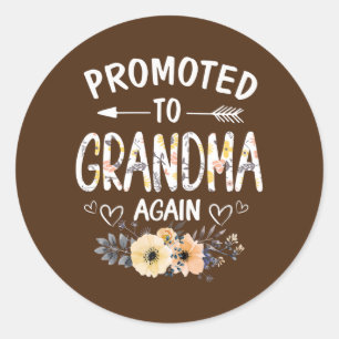 Sticker Rond Les femmes promues à grand-mère à nouveau Fleur