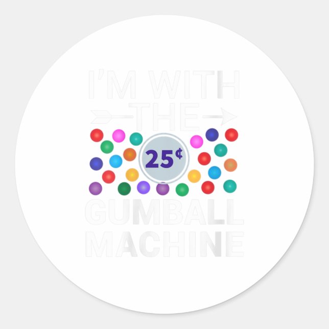 Sticker Rond Les femmes que je suis avec jumelage de machine à  (Devant)