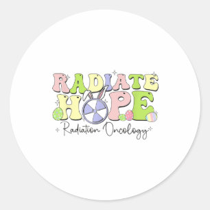 Sticker Rond Les femmes Radiologie de Pâques Oncologie Rétro Ra