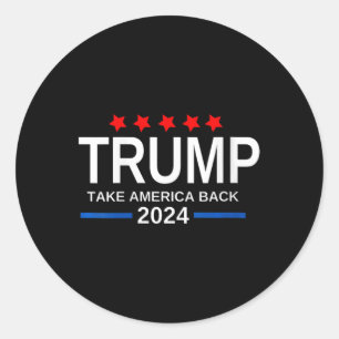 Sticker Rond Les femmes Trump 2024 font revenir l'Amérique aux 
