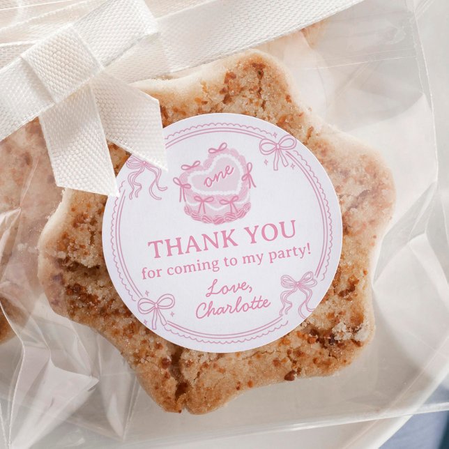 Sticker Rond Les Filles De Bow Rose Voulaient Être Un Anniversa (Créateur téléchargé)