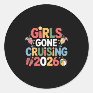 Sticker Rond Les filles en croisière 2026 Vacances en croisière