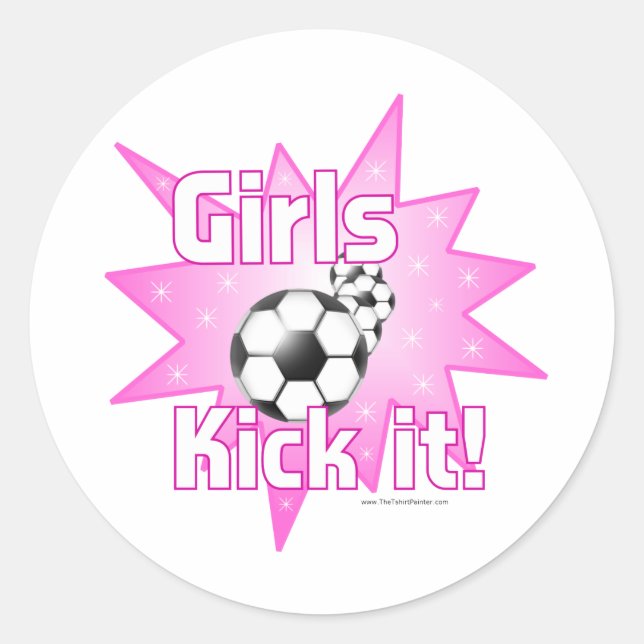 Sticker Rond Les filles le tuent (Devant)