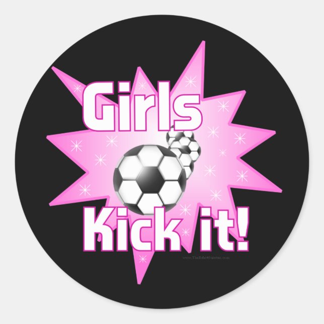 Sticker Rond Les filles le tuent (Devant)