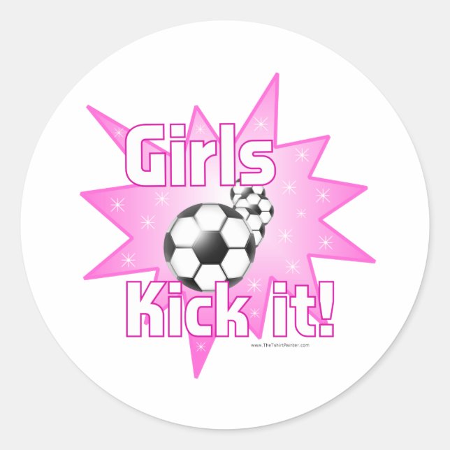 Sticker Rond Les filles le tuent (Devant)