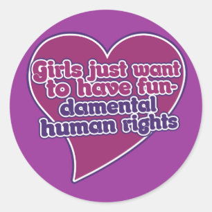 Sticker Rond Les filles veulent juste avoir des droits humains 