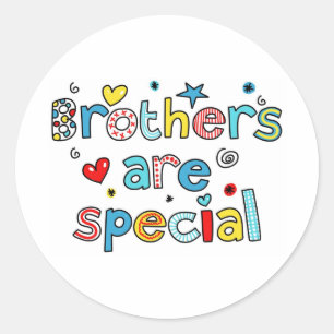 Sticker Rond Les frères sont spéciaux