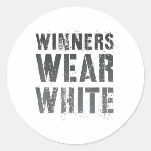 Sticker Rond Les gagnants du camp d'été portent un concours bla