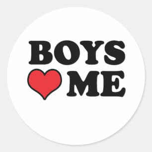 STICKER ROND LES GARÇONS M'AIMENT