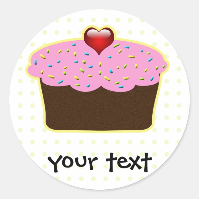 Sticker Rond Les gâteaux mignons (Devant)