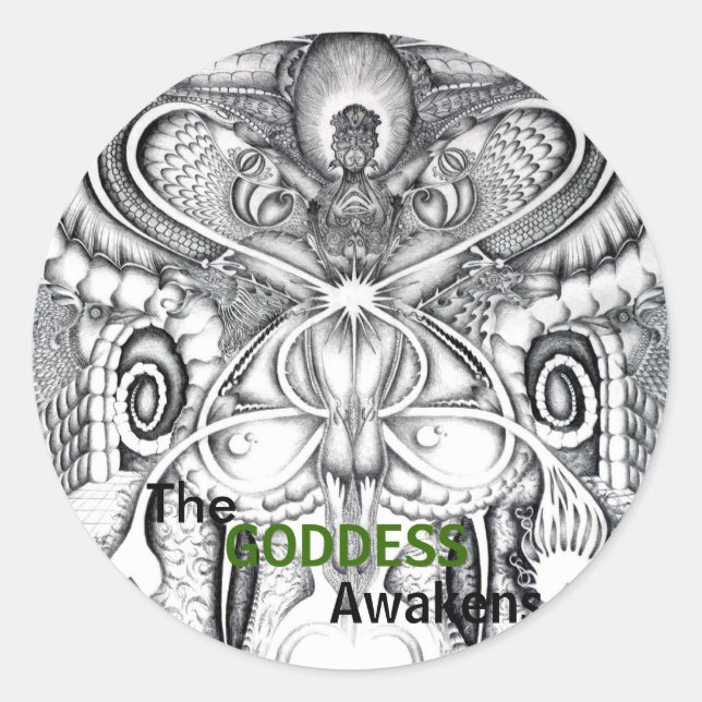STICKER ROND LES GODDESS SE RÉVEILLENT (Devant)