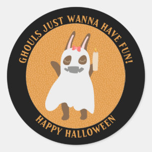 Sticker Rond Les Gouls Veux Juste Avoir Un Amusant Bignon Ghost