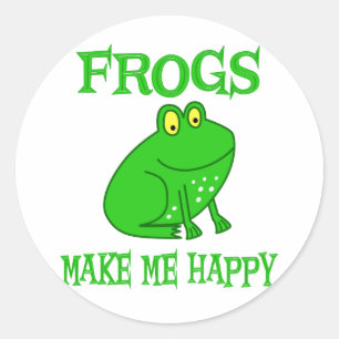 Sticker Rond Les grenouilles me rendent heureux