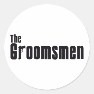 Sticker Rond Les Groomsmen (Mafia)