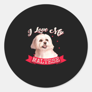 Sticker Rond Les hommes j'aime mes performances de maltais malt