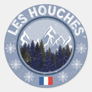 Sticker Rond Les Houches Station de Ski