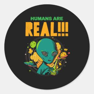 Sticker Rond Les humains sont VRAIS ! ! ! ! ! ! ! Illustrateur