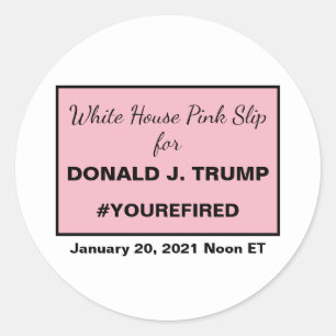 Sticker Rond Les idéaux anti-Trump de la Maison-Blanche