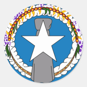 Sticker Rond les îles de mariana du nord