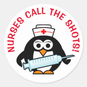 Sticker Rond Les infirmières appellent les tirs les