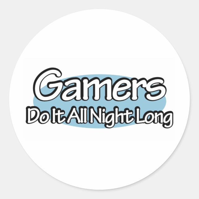 Sticker Rond Les Joueurs Le Font Toute La Nuit (Devant)