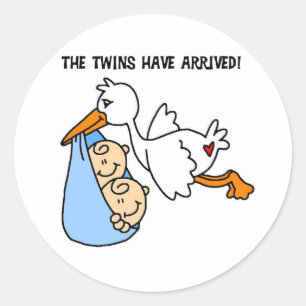 Sticker Rond Les jumeaux sont arrivés