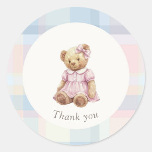 Sticker Rond Les jumelles Beary pour leur premier anniversaire