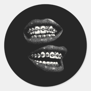 Sticker Rond Les lèvres des femmes Imprimer Graphique Y2k 2000 