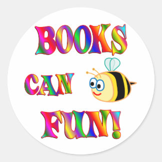 Sticker Rond Les livres sont amusants