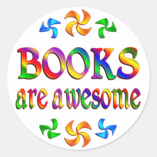 Sticker Rond Les livres sont impressionnants