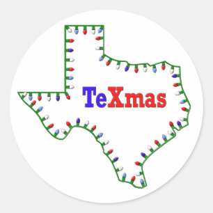 Sticker Rond Les lumières de Noël