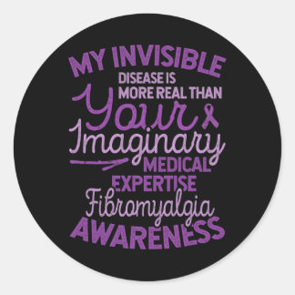 Sticker Rond Les Maladies Invisibles Sont Une Sensibilisation R