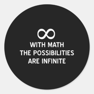 Sticker Rond Les maths et les possibilités infinies