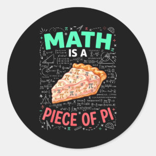 Sticker Rond Les maths sont un jeu d'enfant - Pi Day & amateur