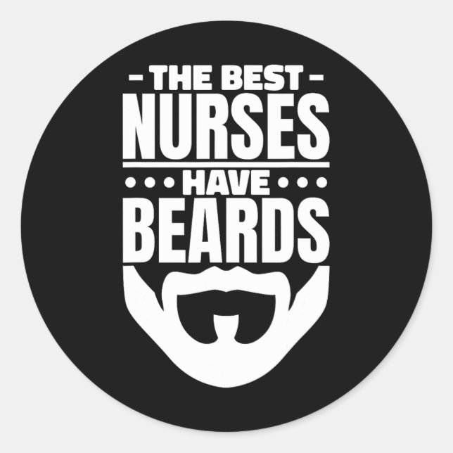 Sticker Rond Les meilleures infirmières ont des hardes (Devant)
