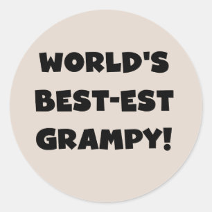 Sticker Rond Les meilleurs cadeaux Grampy du monde de Black Tex
