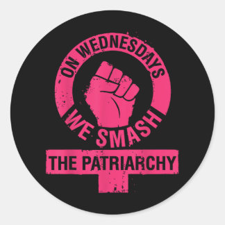 Sticker Rond Les mercredis, nous bafouons les droits des femmes
