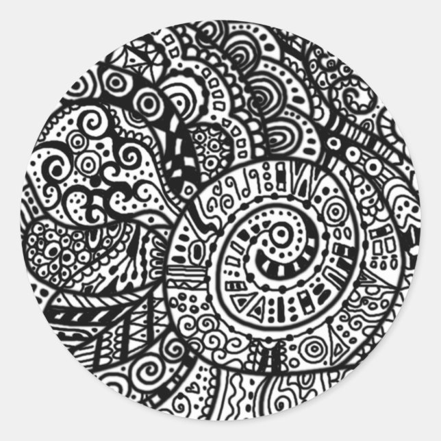 Sticker Rond Les Mille mortes nues et blanches (Devant)
